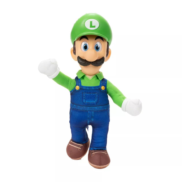 Nintendo Super Mario Movie 15" Luigi Poseable Plush, Stuffed Action Figure NWT - Picture 5 of 6